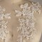 2 Pieces Ivory Beaded Floral Applique Patches for Wedding Gown Neckline or Dancewear